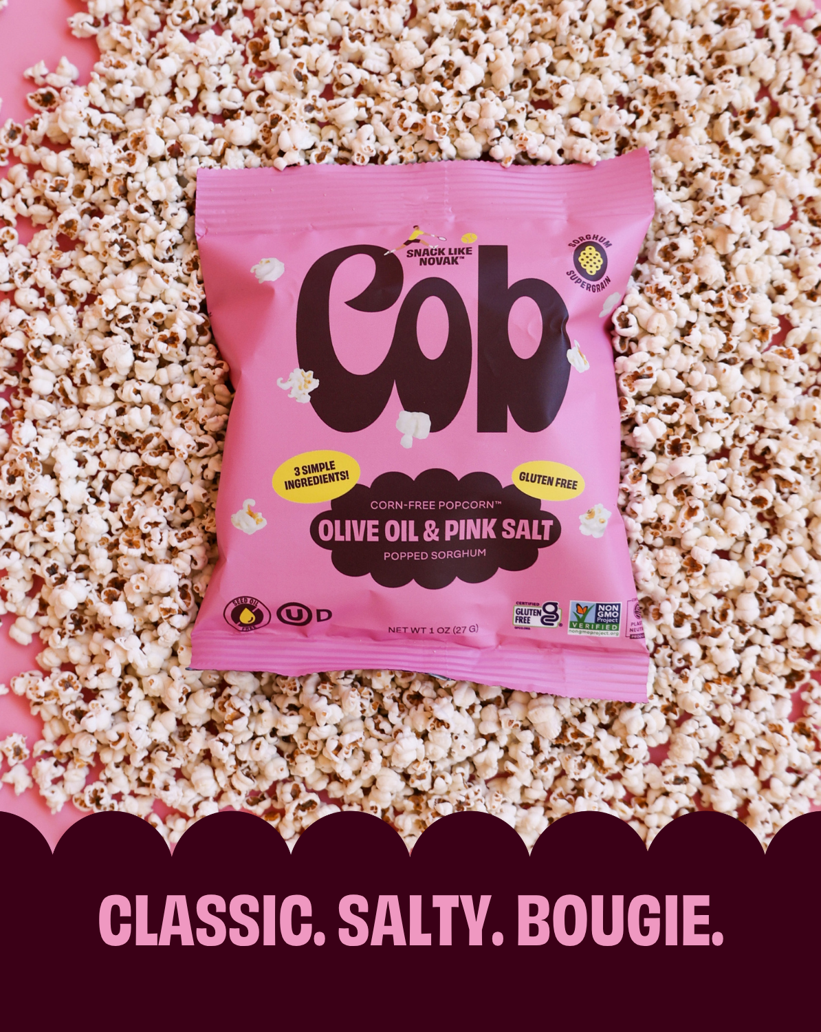 COB - Olive Oil & Pink Salt Popped Sorghum