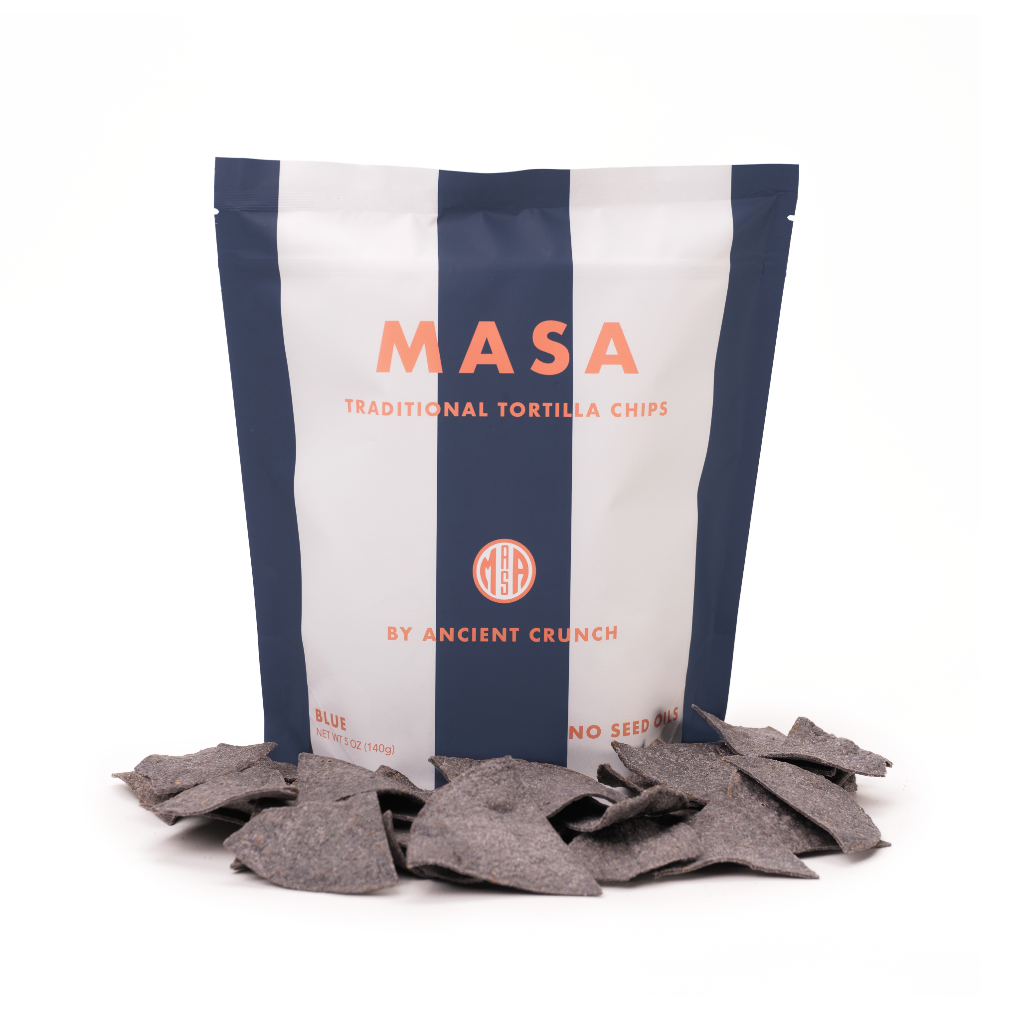 MASA Blue Heirloom Blue Corn Chips