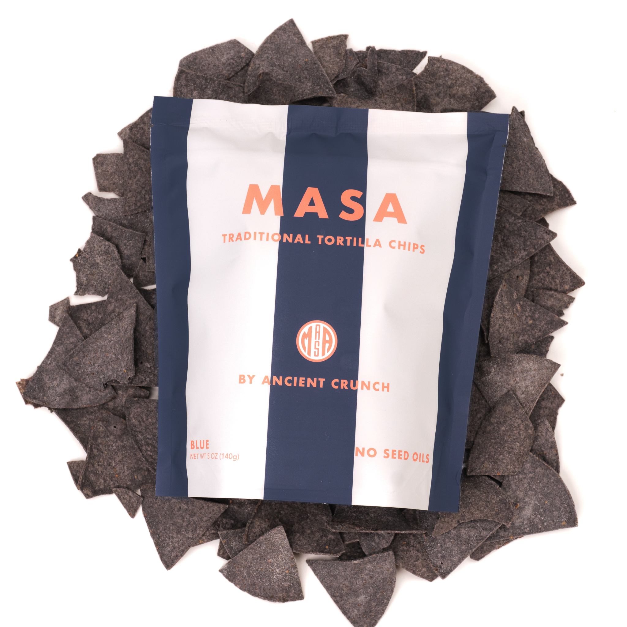 MASA Blue Heirloom Blue Corn Chips