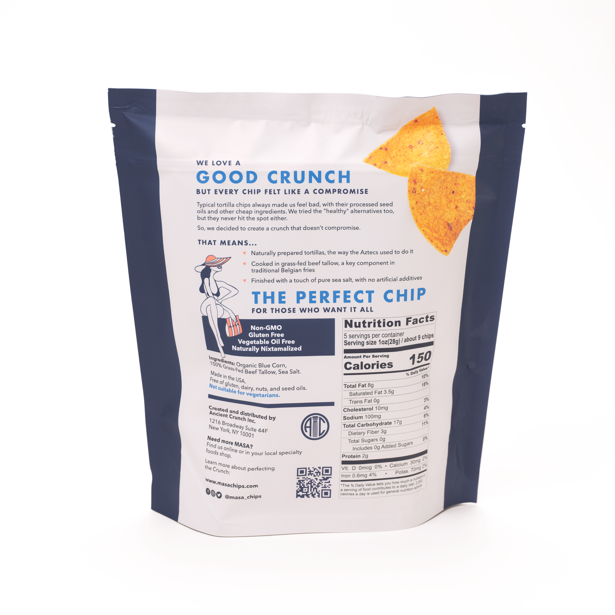 MASA Blue Heirloom Blue Corn Chips